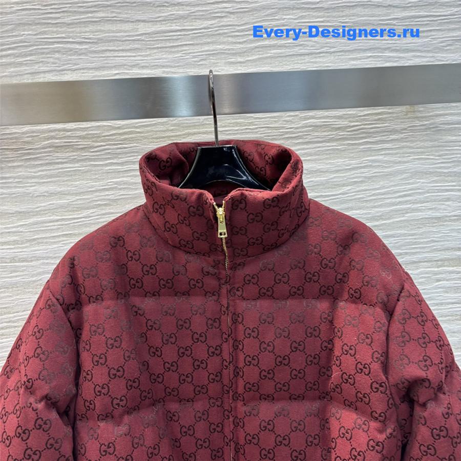Gvc*1 monogram stand collar down jacket