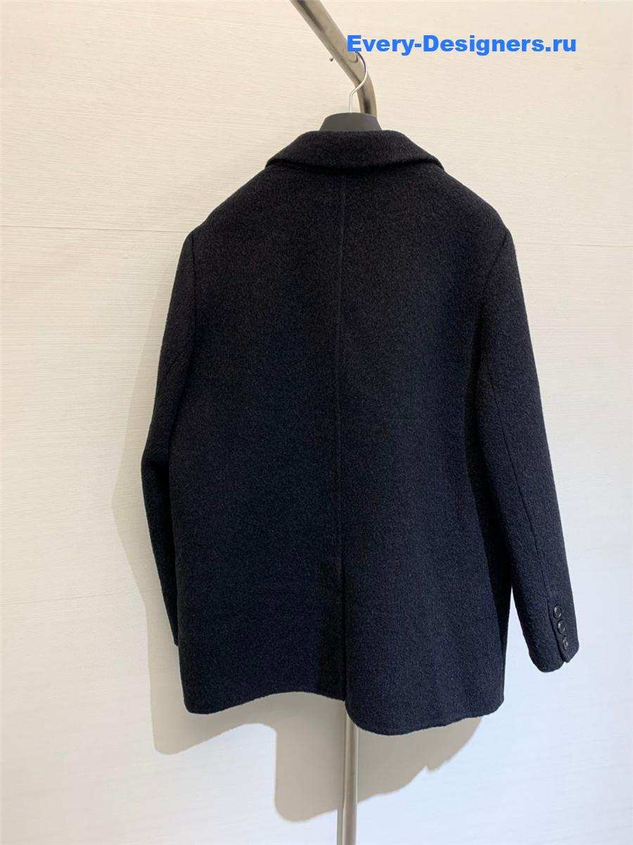 Ba1en*iaga loose wool cropped coat