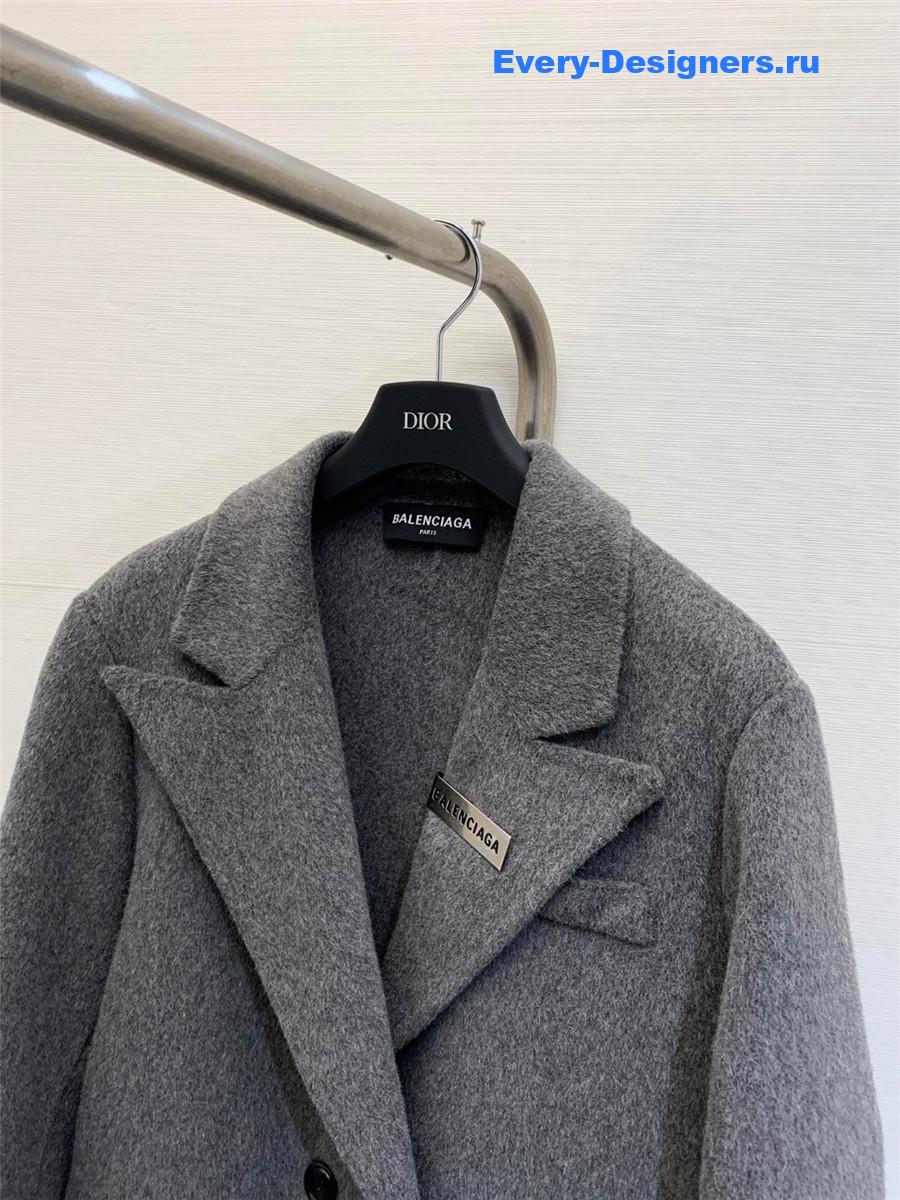 Ba1en*iaga loose wool cropped coat