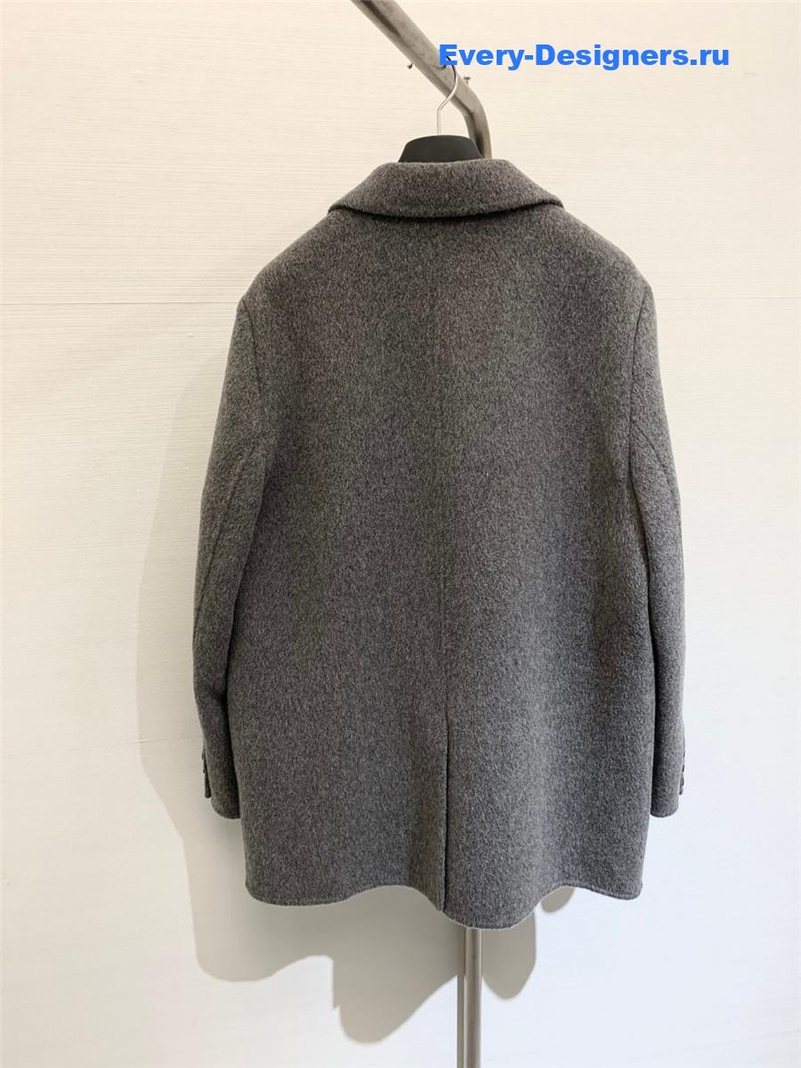 Ba1en*iaga loose wool cropped coat