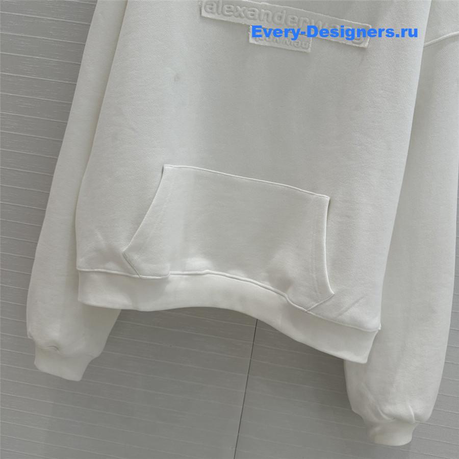 A1exa*der wang oversize logo hoodie white