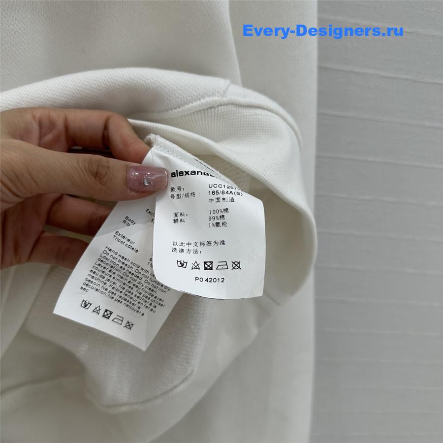 A1exa*der wang oversize logo hoodie white