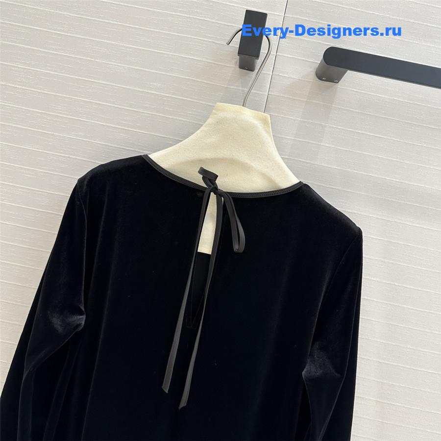 M1um1u velvet label embroidered dress