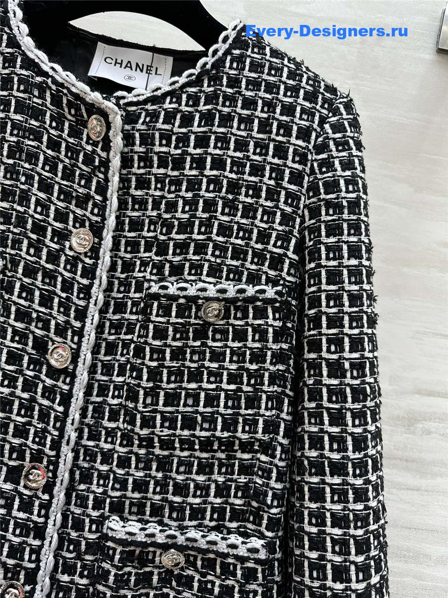 Ch**el check soft tweed jacket