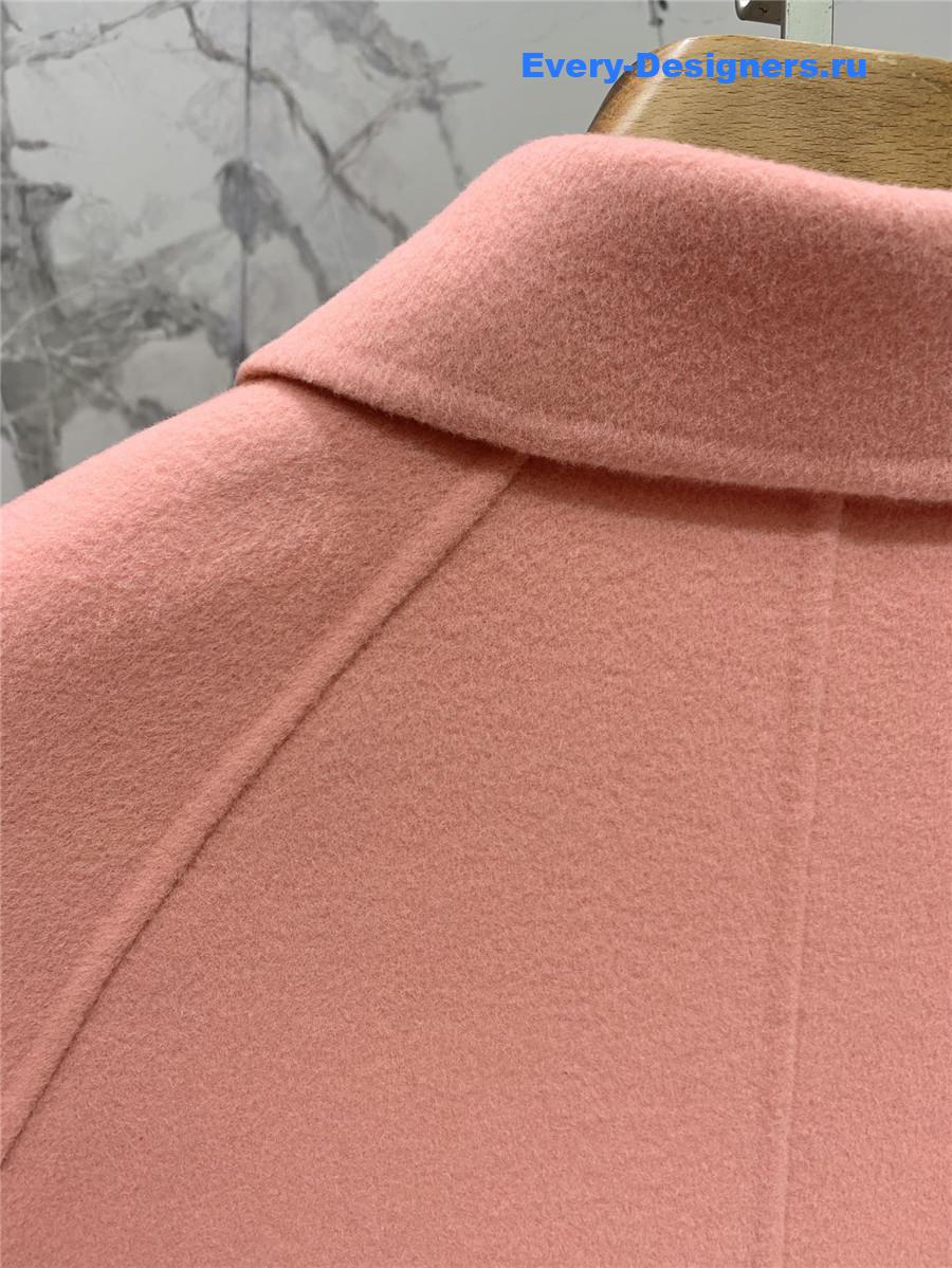 H**me5 pink cashmere coat with belt