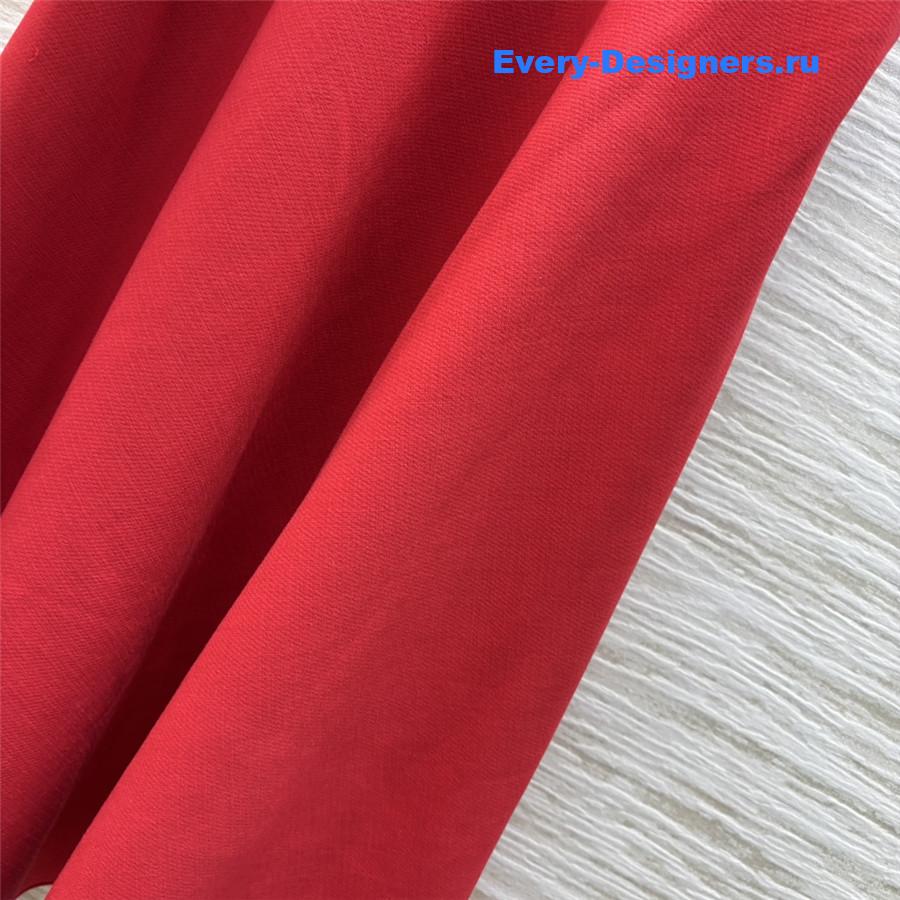 D10r red a-line maxi skirt