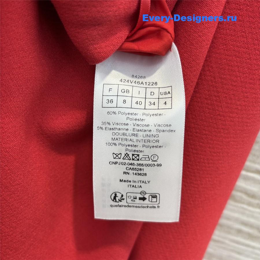 D10r red a-line maxi skirt