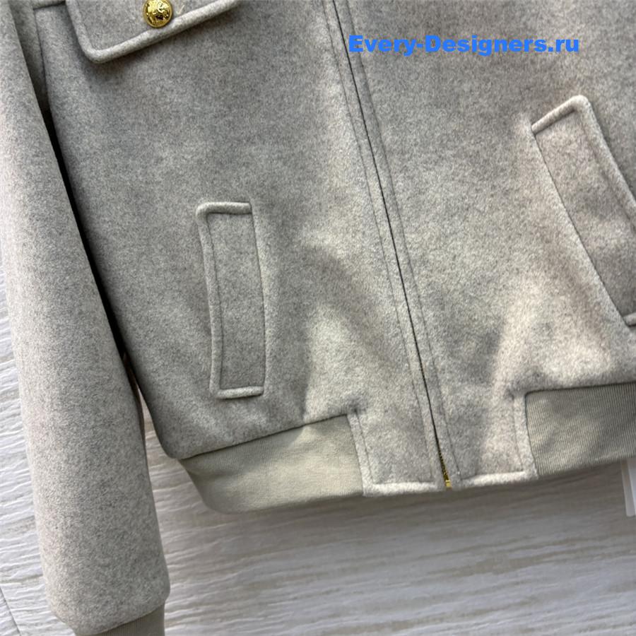 Ce1i*e stand collar woolen jacket