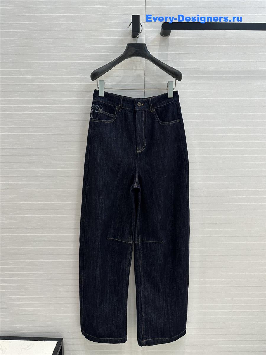 L0ew* denim sickle jeans