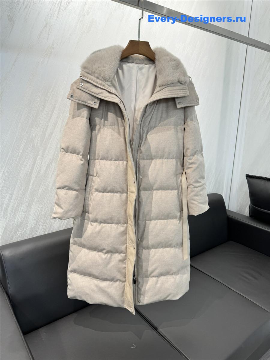 L0r0 P1ana cashmere and goose down jacket