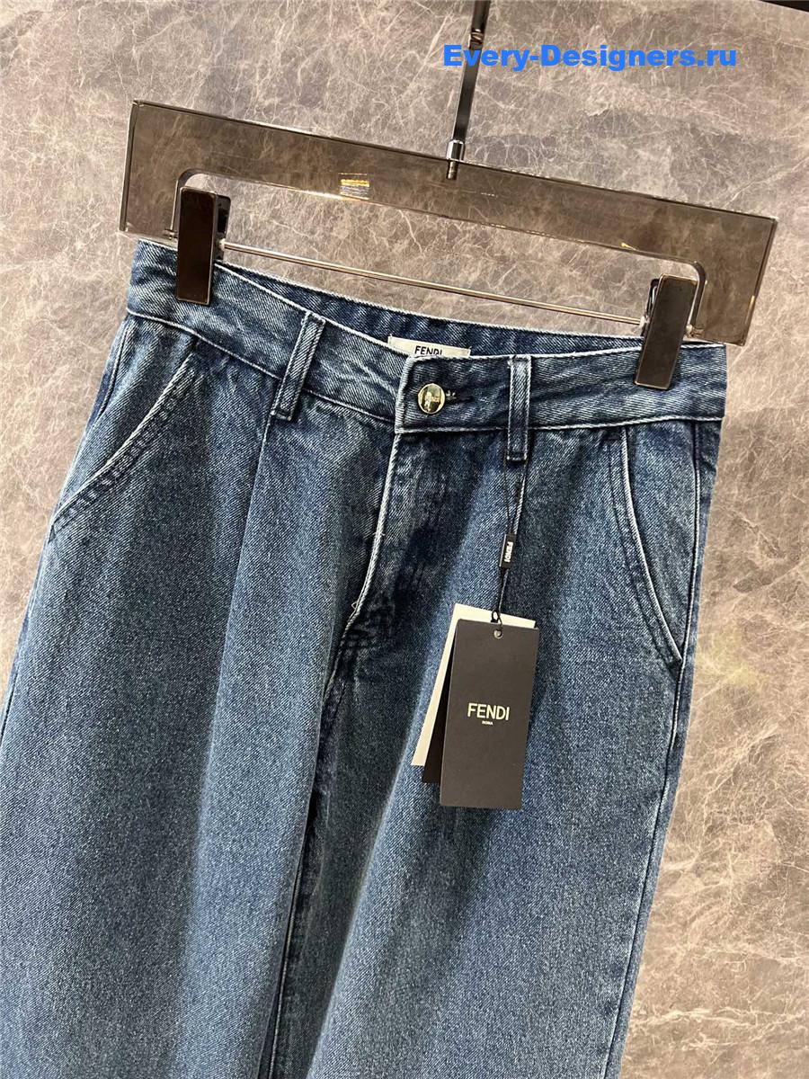 F**di blue wide-leg jeans