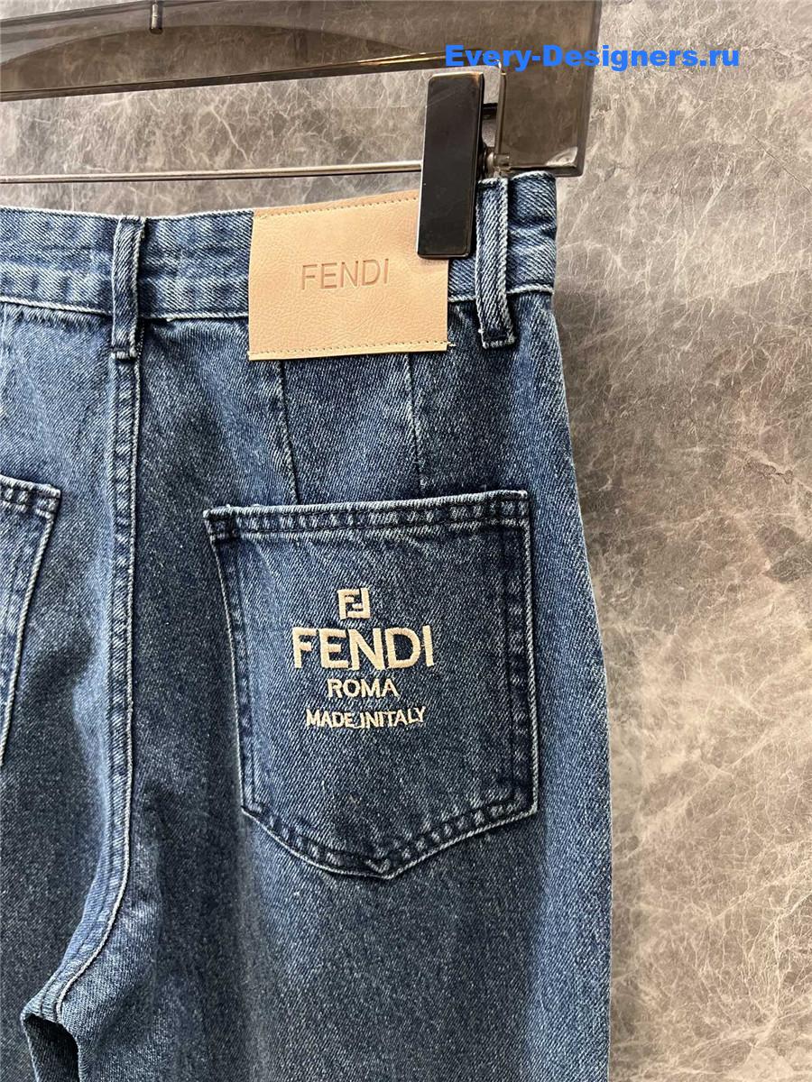 F**di blue wide-leg jeans