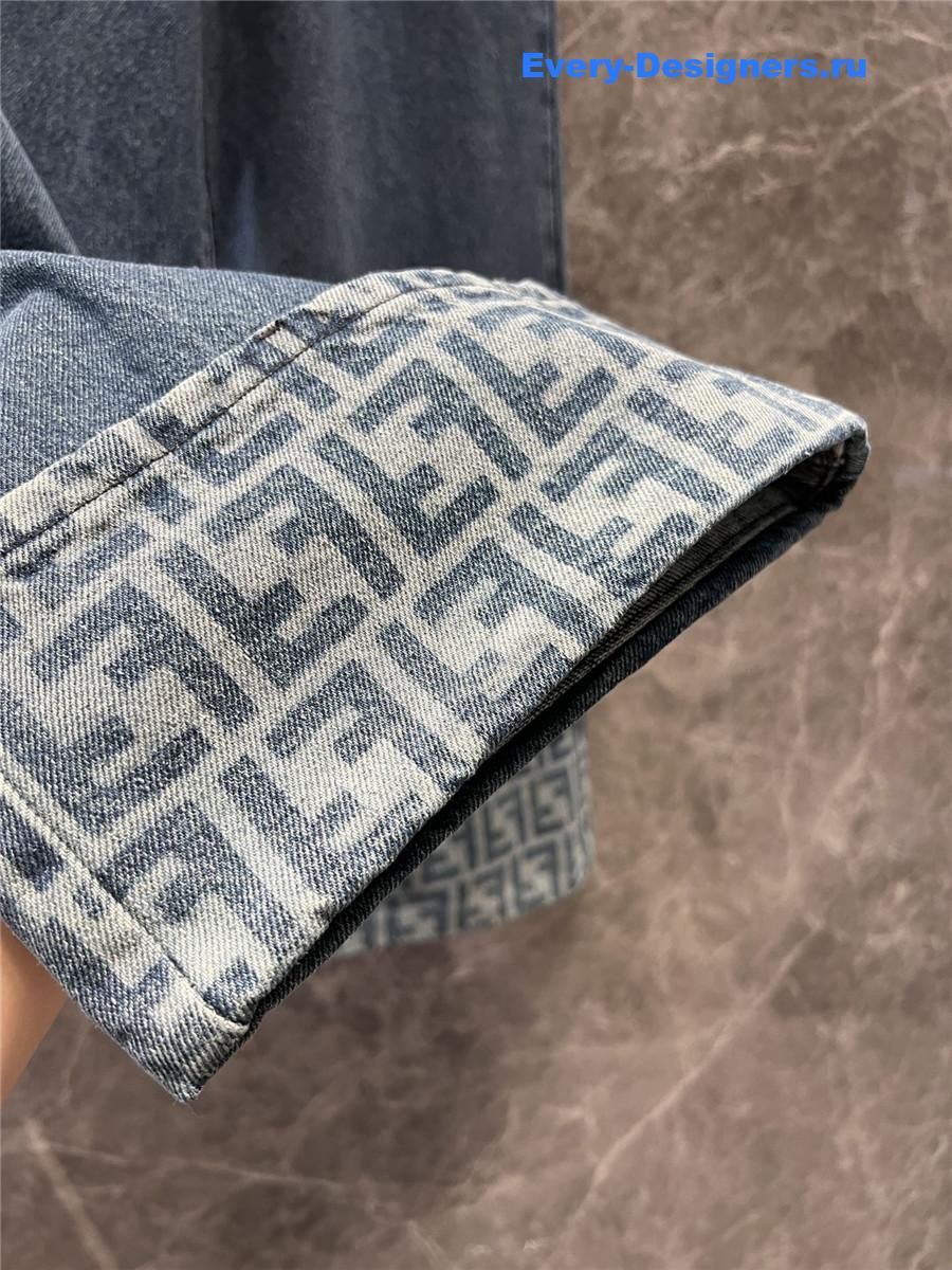 F**di blue wide-leg jeans