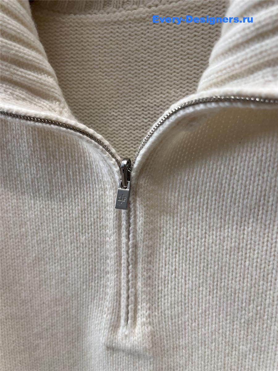 L0r0 P1ana parksville half-zip sweater white