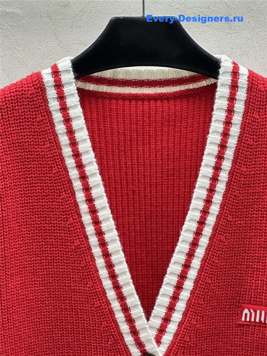 M1um1u v-neck cardigan