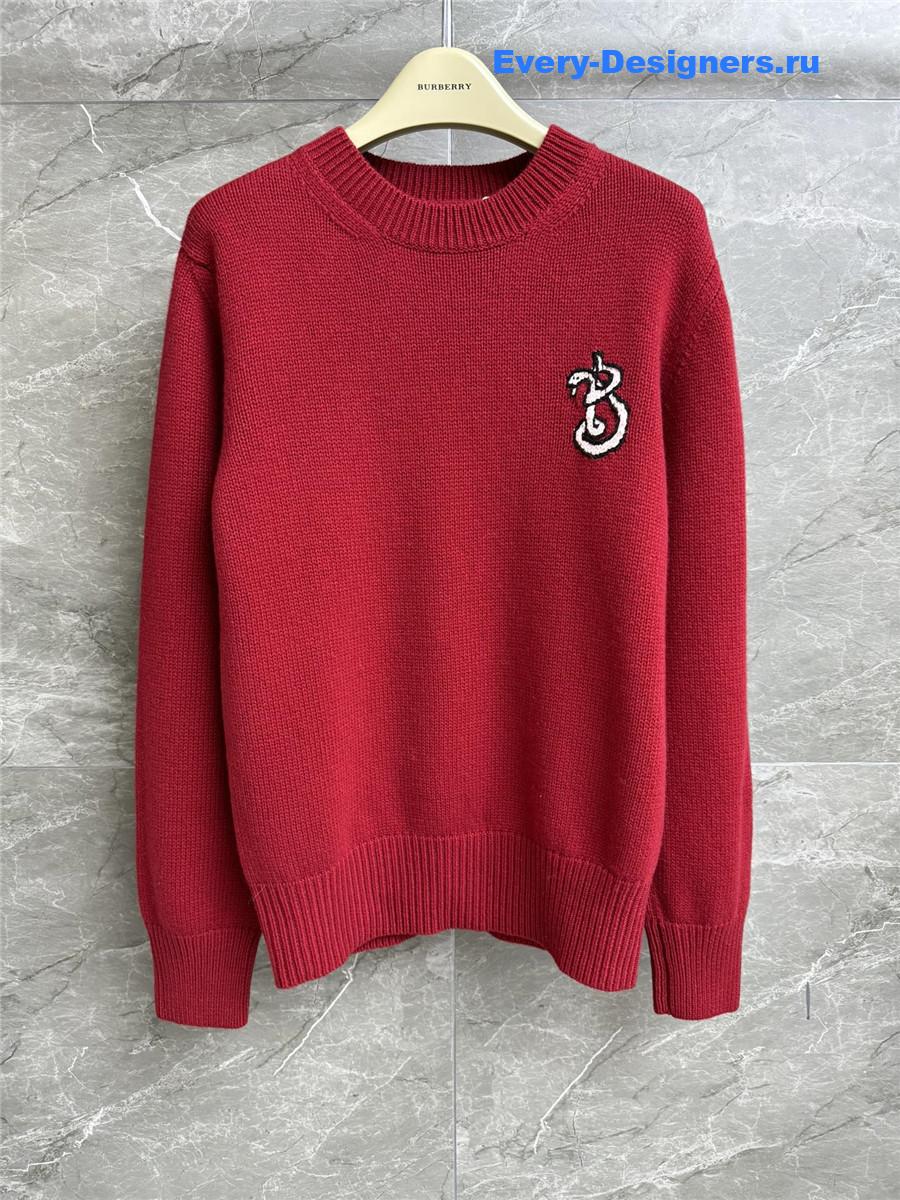 Bv*b*rry b snake wool sweater red