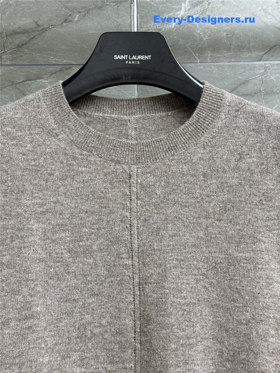 Y51 openwork cashmere sweater taupe