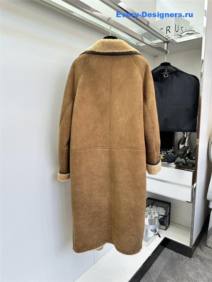 L0ew* wool and shearling coat