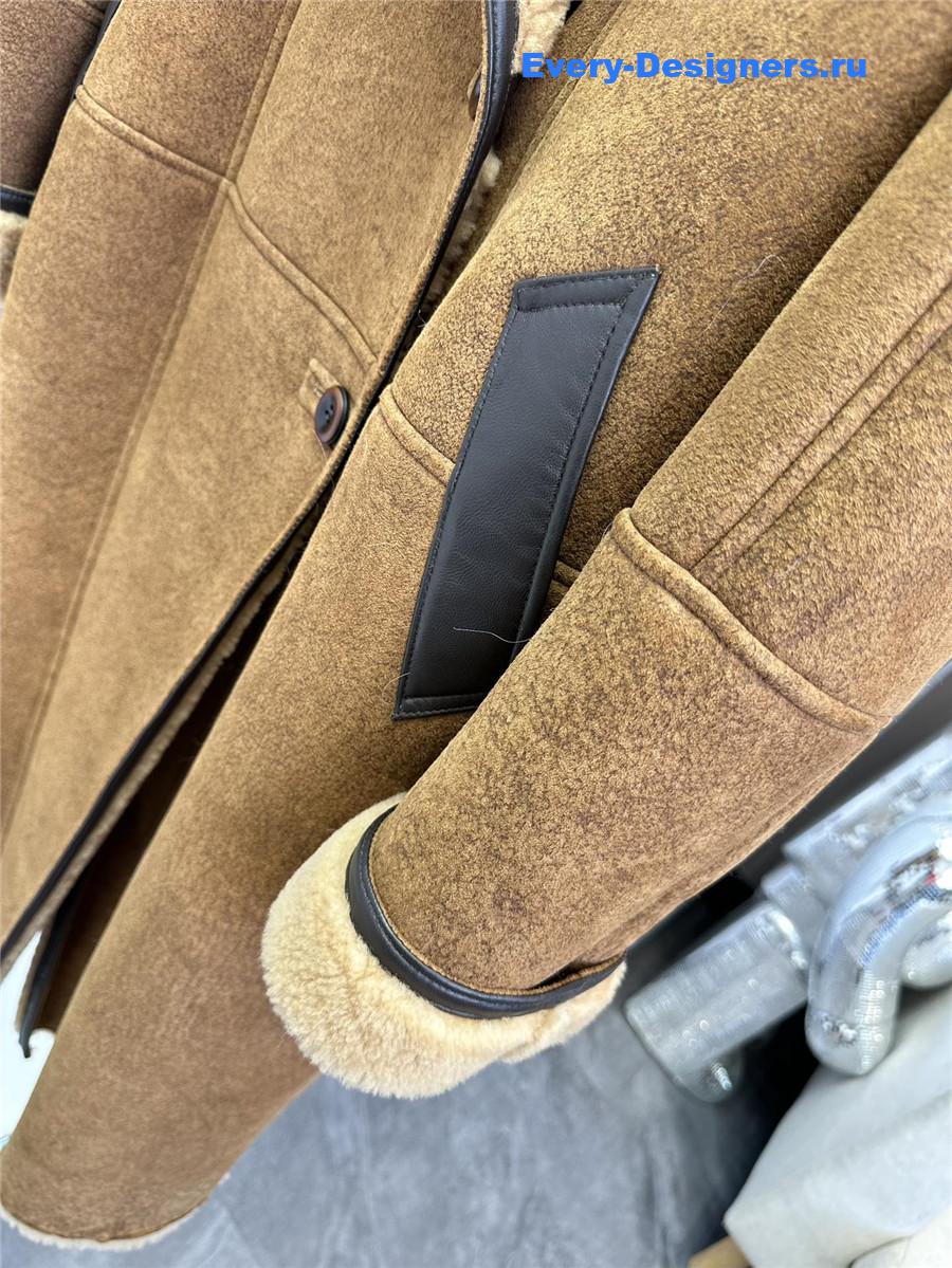 L0ew* wool and shearling coat