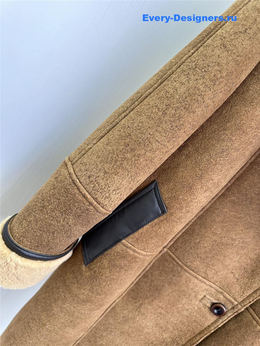 L0ew* wool and shearling coat