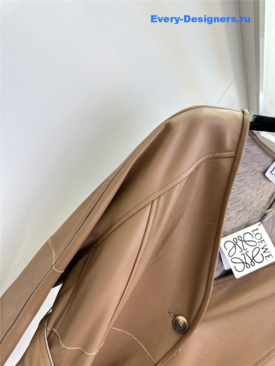 L0ew* mid-length sheepskin coat