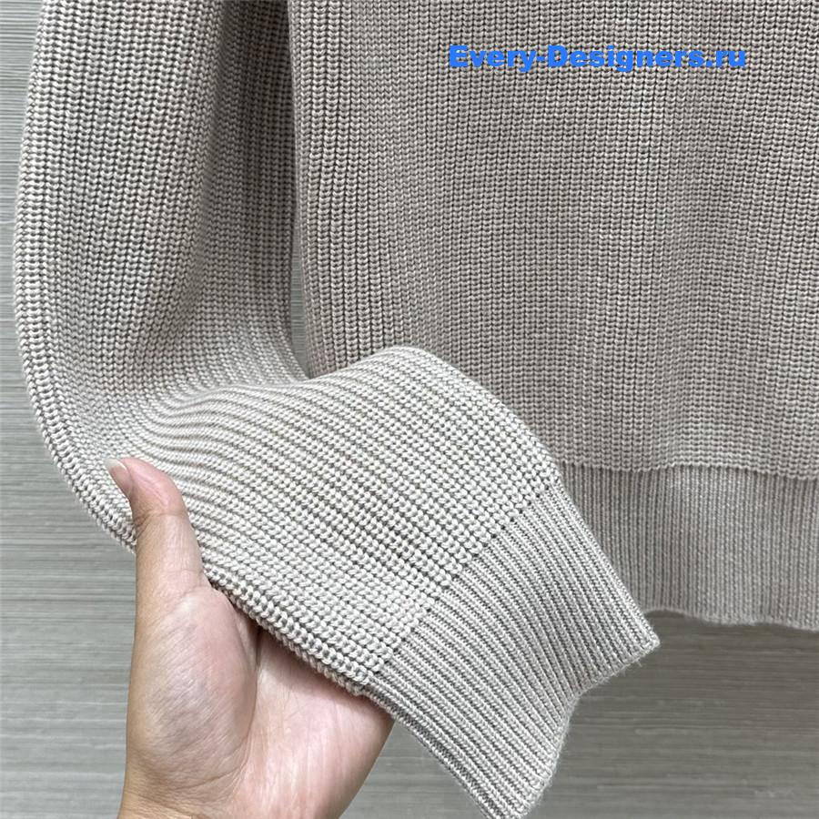 F**di waffle wool sweater beige