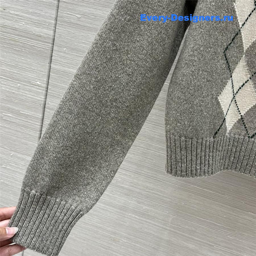 Ce1i*e fleece logo knitted cardigan