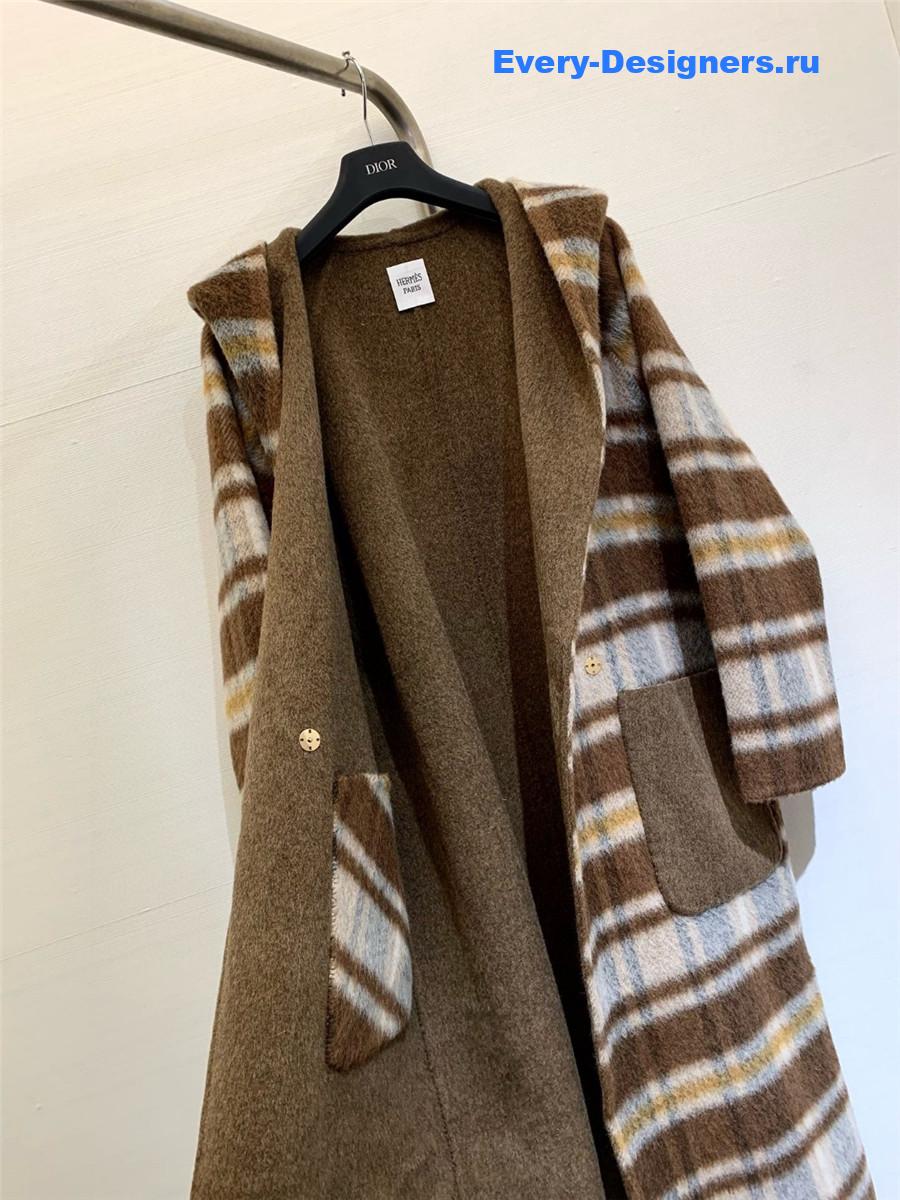 H**me5 hooded wool coat