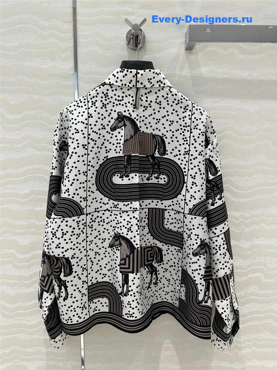 H**me5 printed silk shirt