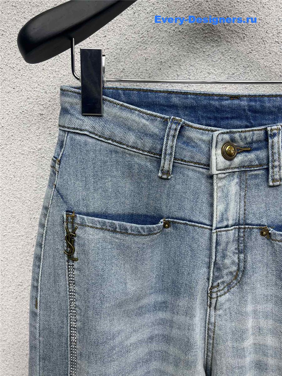 Y51 logo denim straight wide-leg trousers