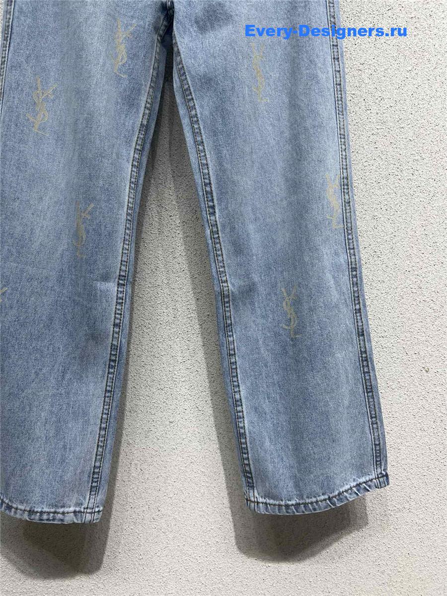 Y51 straight denim trousers