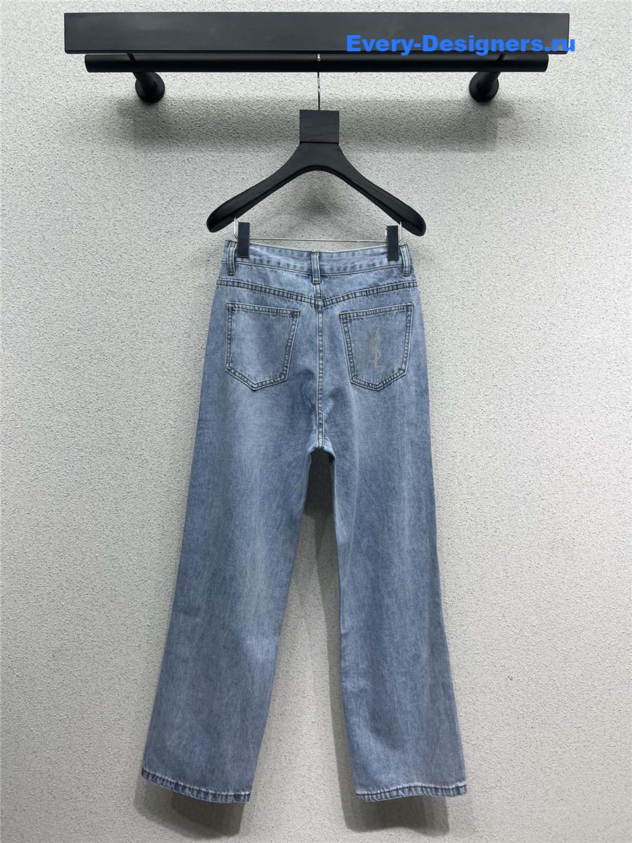 Y51 straight denim trousers