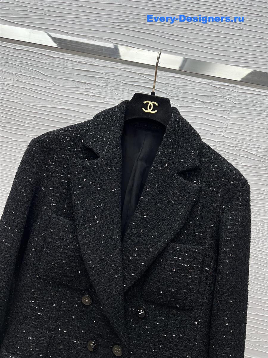Ch**el lapel sequined jacket