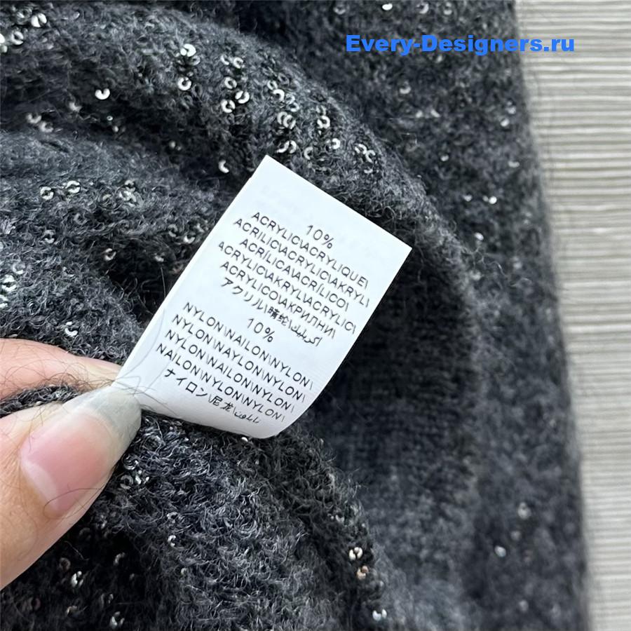 BC Jacquard Embellished Mohair Cardigan in Grey