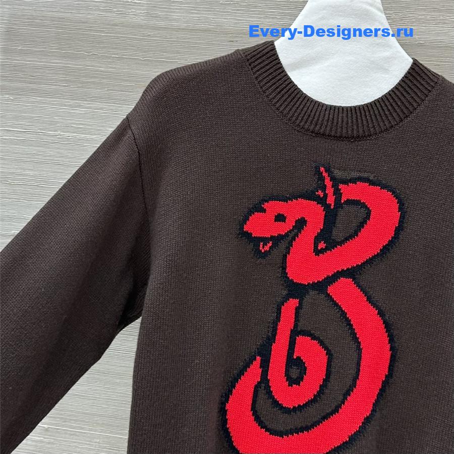 Bv*b*rry b snake wool sweater in peat