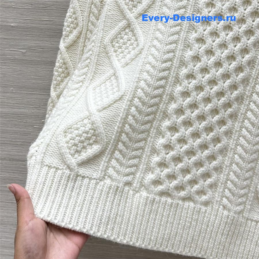 L0r0 P1ana cable cashmere sweater in white