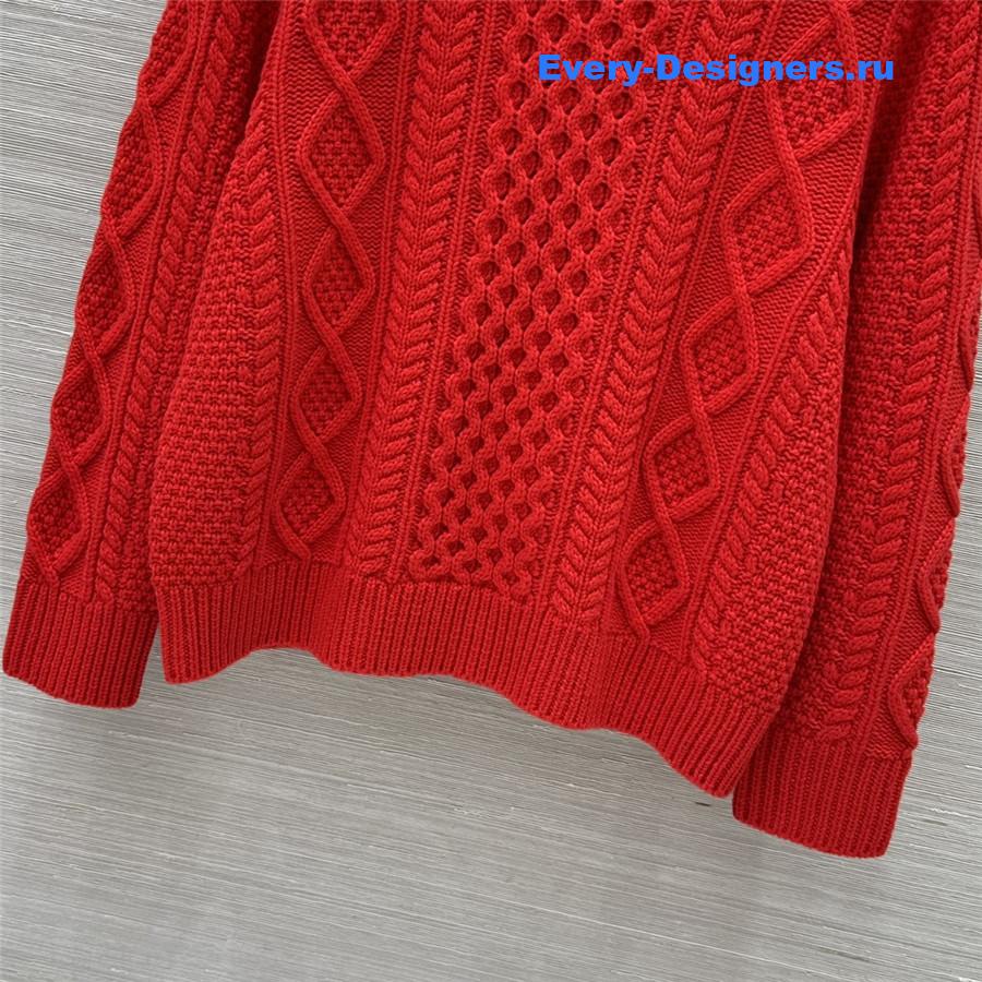 L0r0 P1ana cable cashmere sweater in red