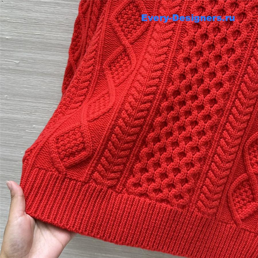 L0r0 P1ana cable cashmere sweater in red