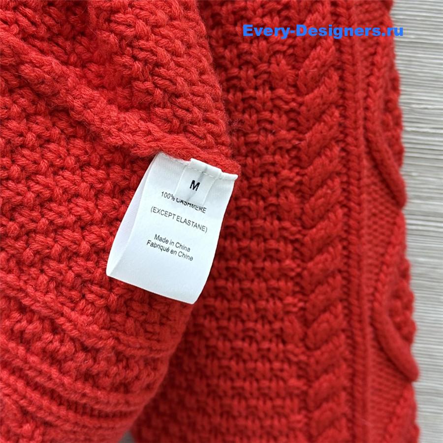 L0r0 P1ana cable cashmere sweater in red