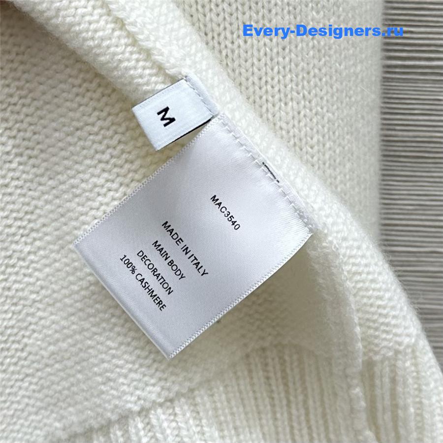F**di white pocket cashmere cardigan