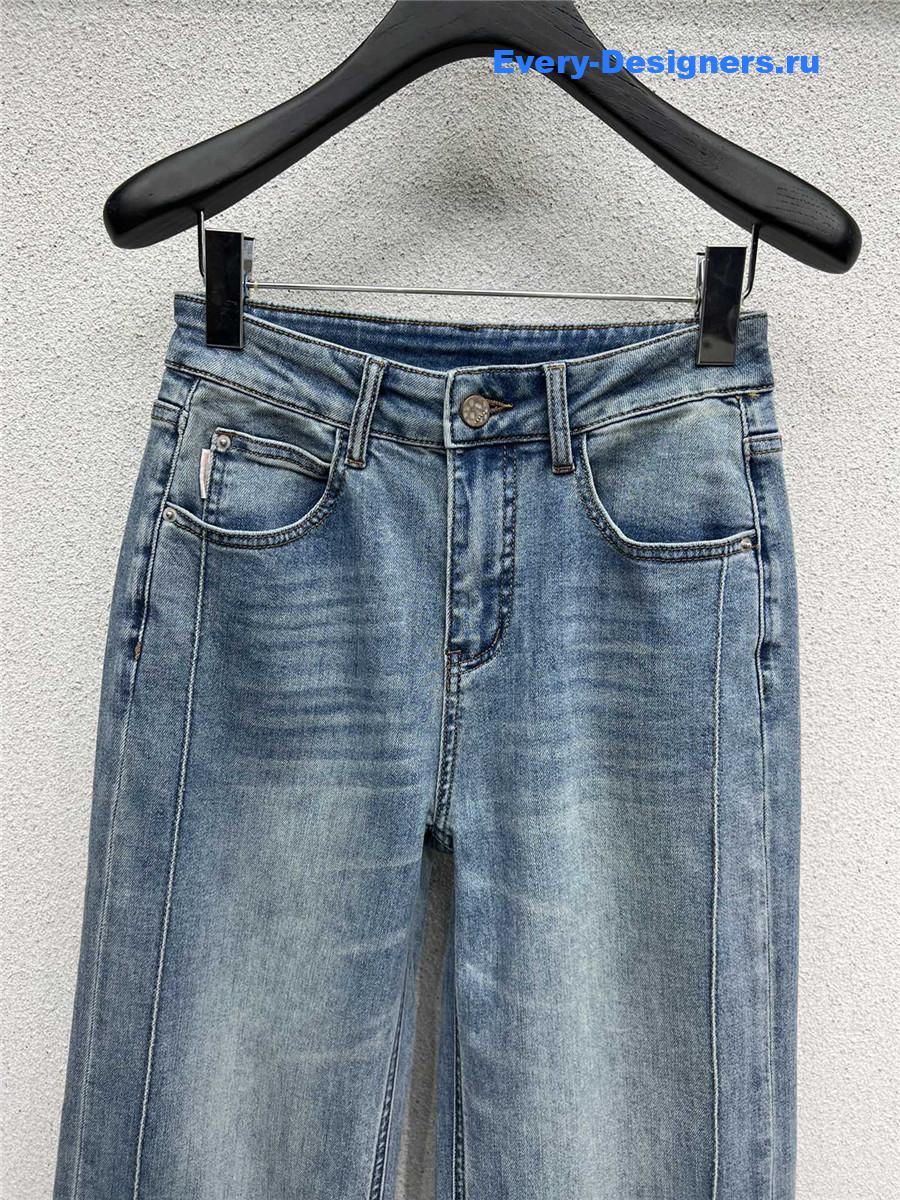 Ba1en*iaga denim straight-leg pants