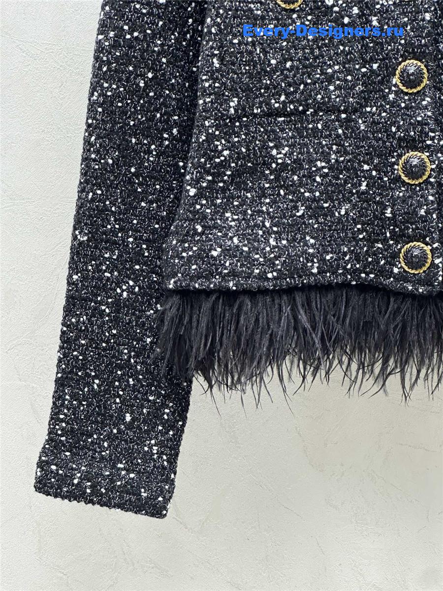 Balmain lapel button-down cardigan