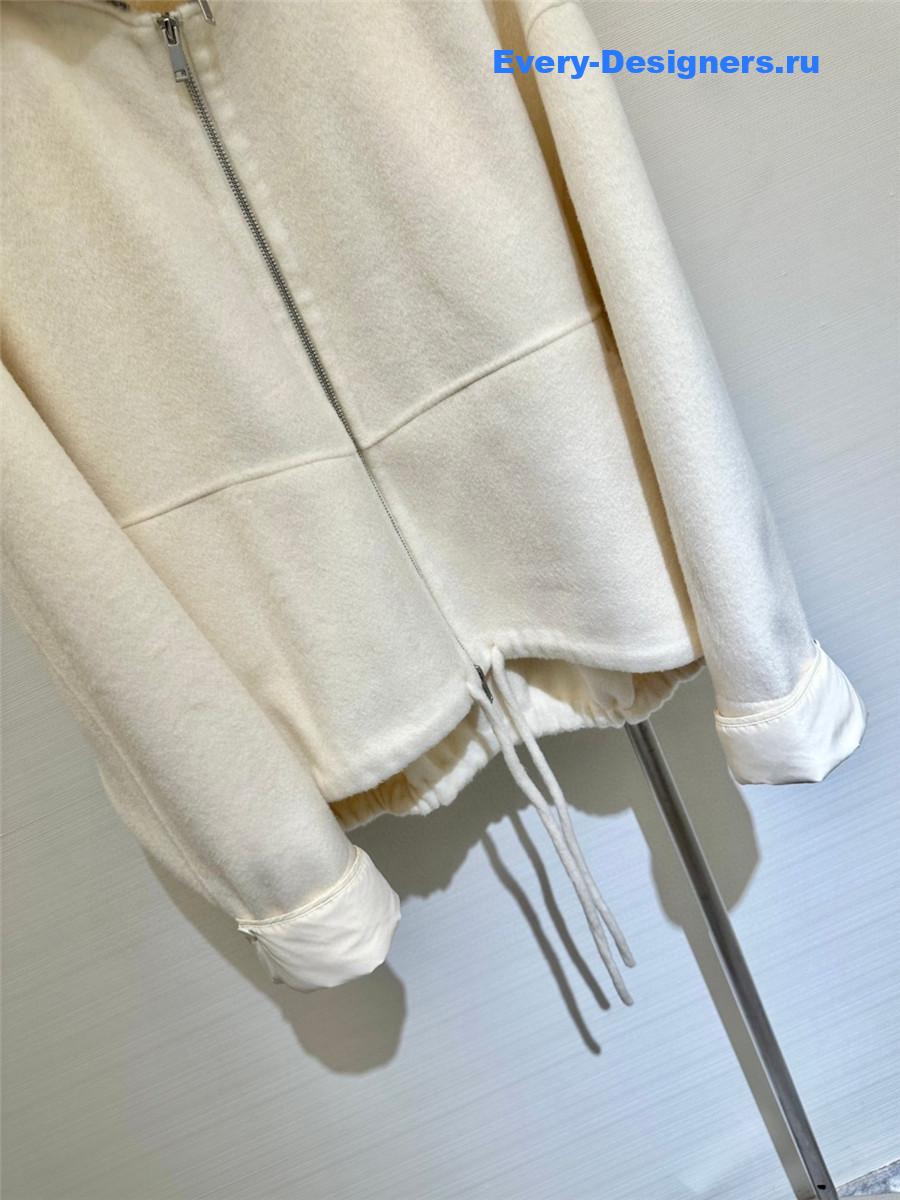Jil sander hooded wool coat