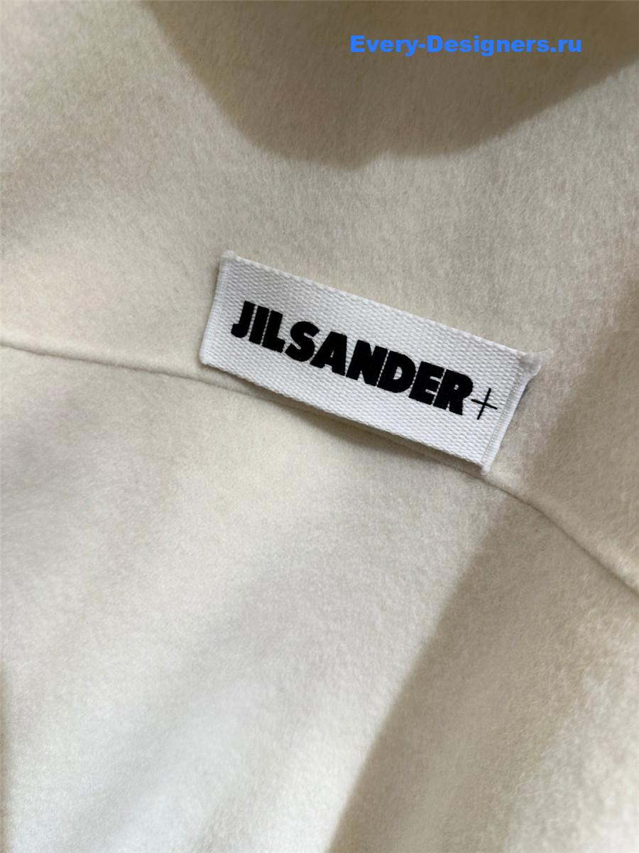 Jil sander hooded wool coat
