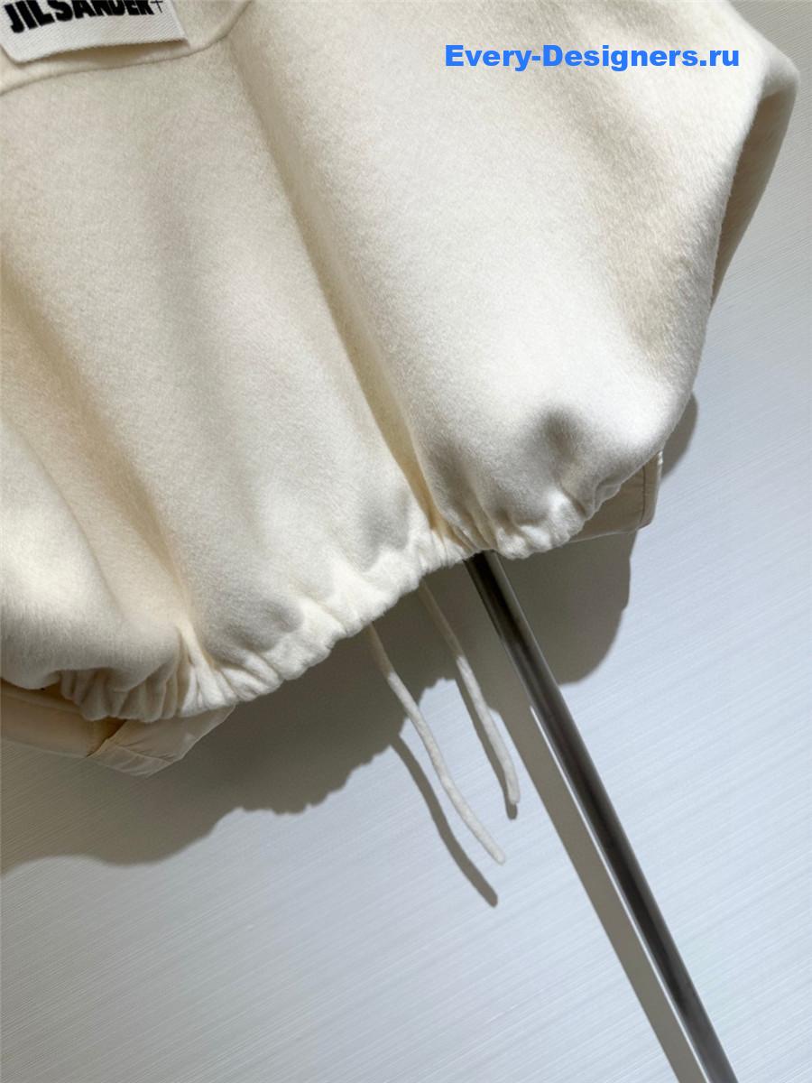 Jil sander hooded wool coat