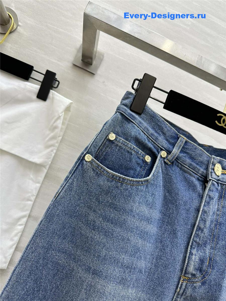 Ch**el fleece straight jeans