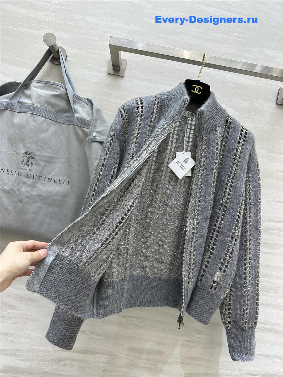 BC mohair blend stand collar jacket