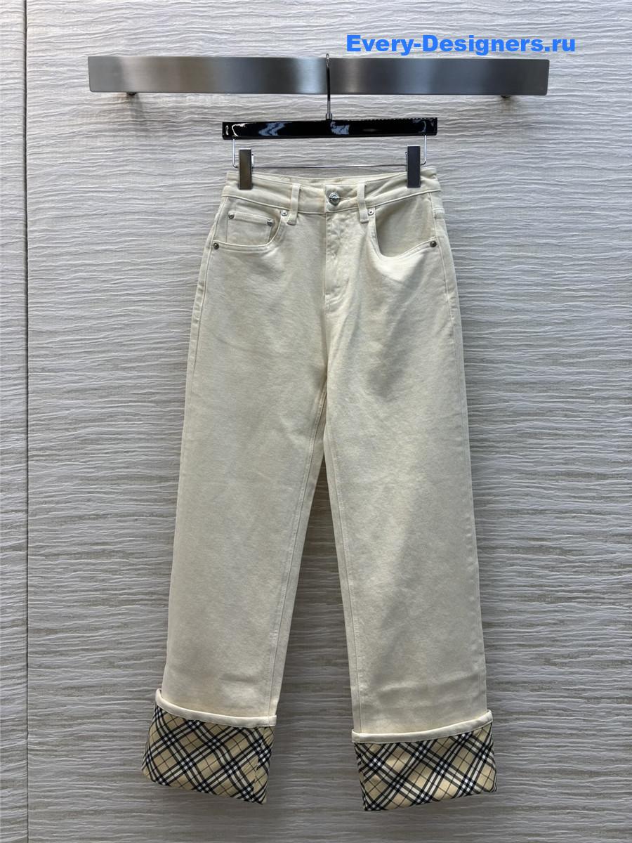 Bv*b*rry check rolled-up jeans