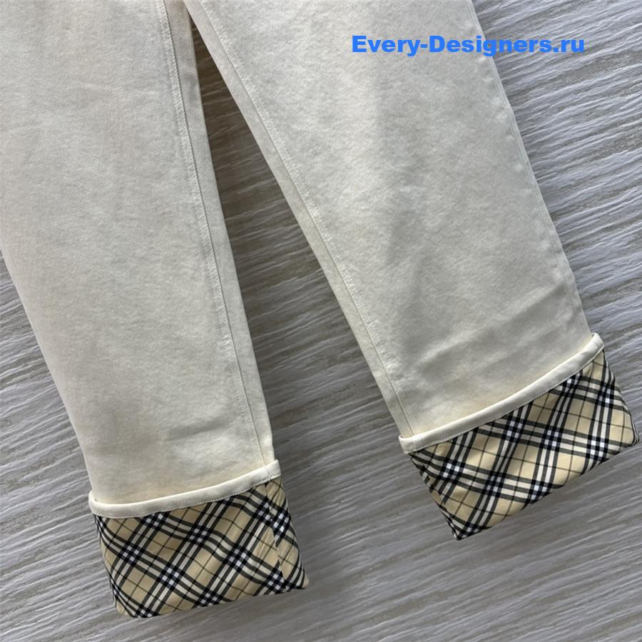 Bv*b*rry check rolled-up jeans
