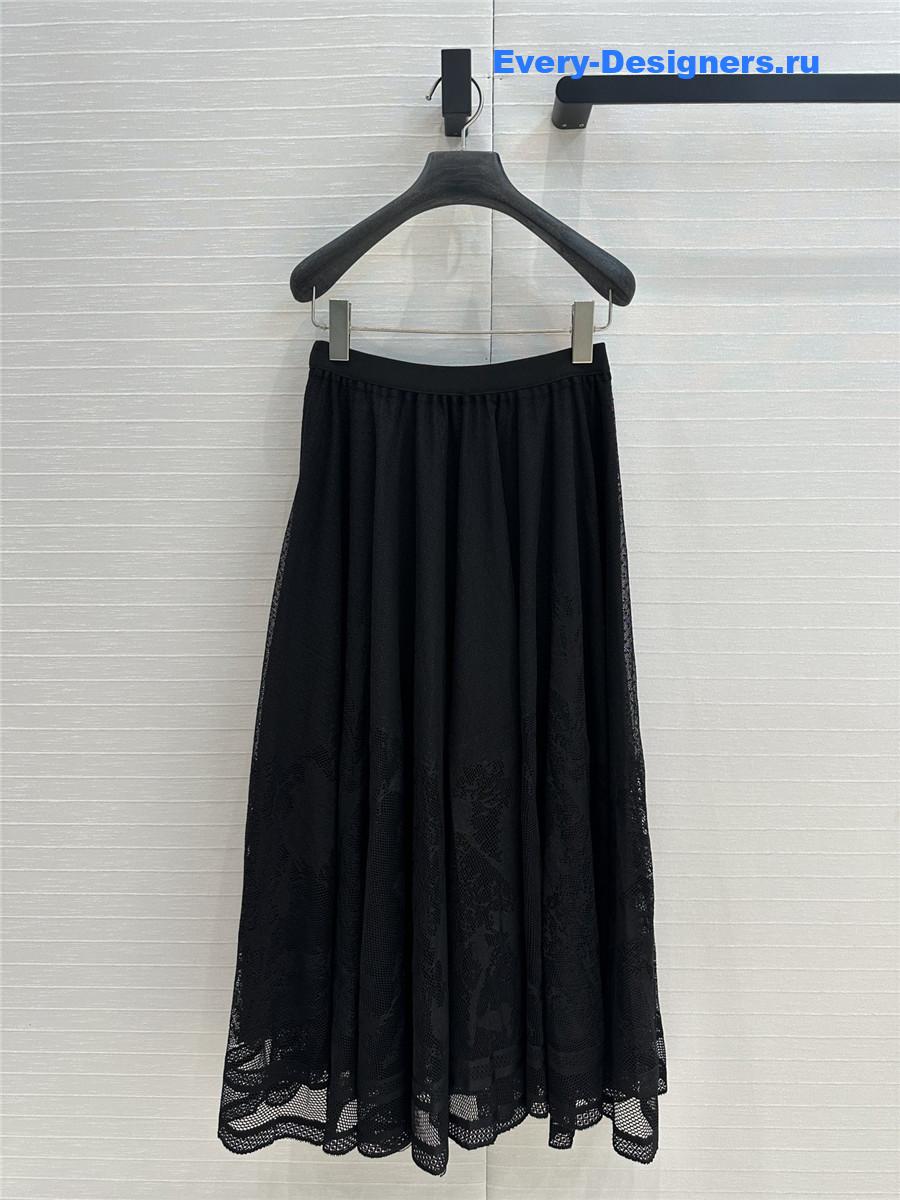 D10r lace tulle long skirt